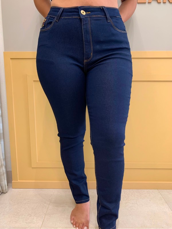Calça jeans premium reta feminina